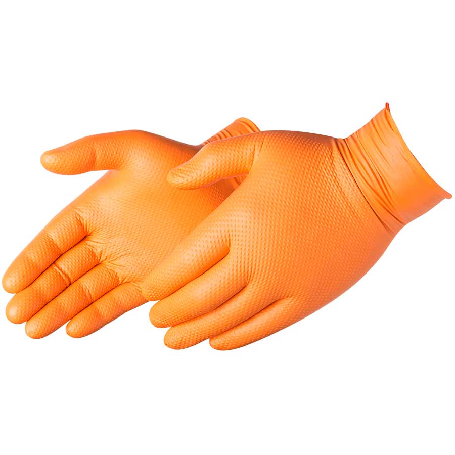 Mechanix Wear Diposable Gloves, Nitrile, Orange, L ( 10 ), 100 PK