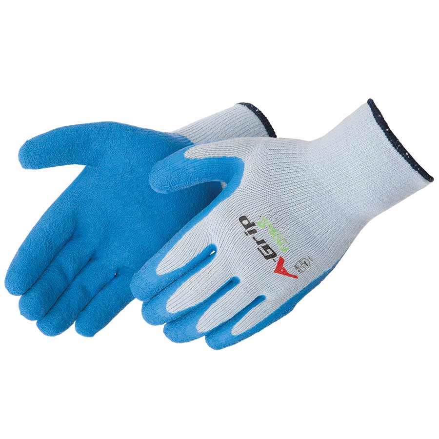 FroGrip A-Grip 4719 Blue Textured Latex Coated Gloves - M