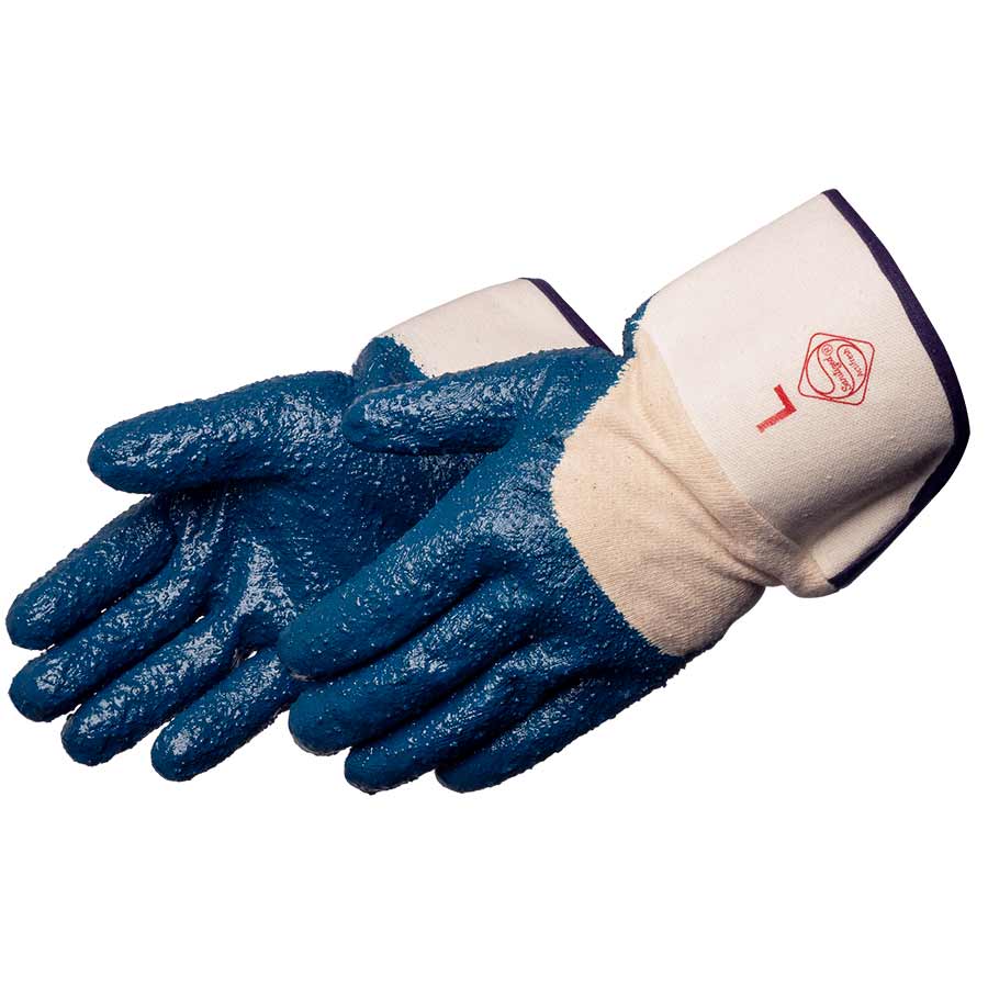 Nitrile Dipped Glove with Jersey Liner & Heavyweight Smooth Grip on Full  Hand - Safety Cuff