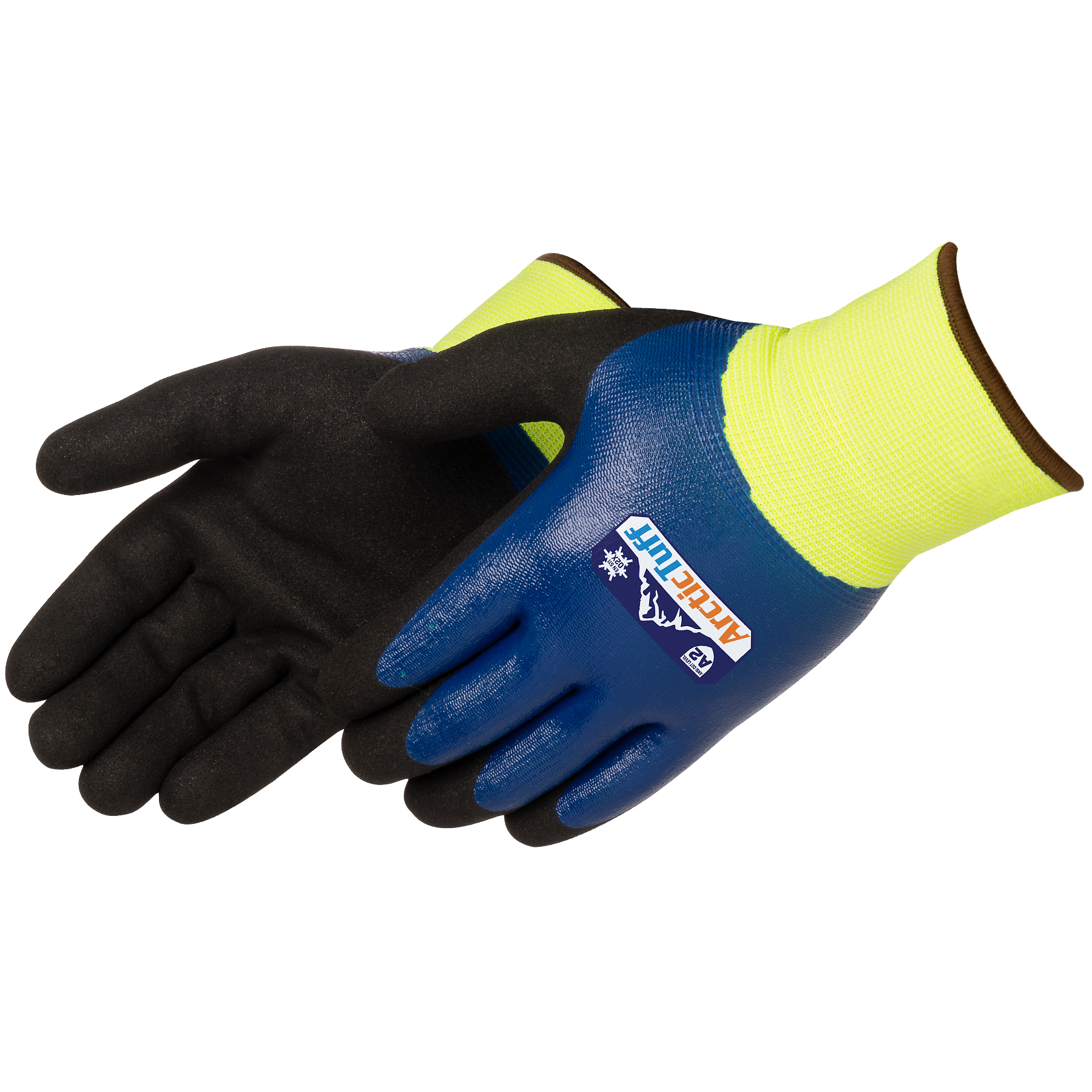 Black Nitrile-Dipped Gloves Large - Gray - ROC10TL
